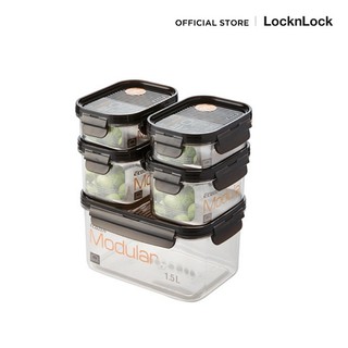 LocknLock เซตกล่องถนอมอาหาร 5 ชิ้น Bisfree Modular Set รุ่น LBF405S5