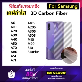 ฟิล์มหลัง Kevlar เคฟล่าใส For Samsung A01 A10 A20 A30 A40 A50 A70 A80 A10S A20S A30S A50S A51 A71 M10 M20 S10 S10Plus