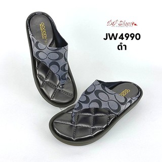 JW4990 รองเท้าแตะพื้นโซฟา แบบหูหนีบ วัสดุหนัง PU พื้นโซฟา