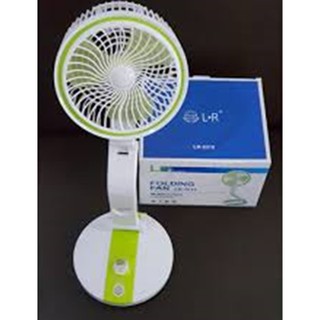 พัดลมพับได้ มีโคมไฟ พัดลมไร้สาย ปรับระดับความแรงได้2ระดับ มีสาย USB แถมหั้ย