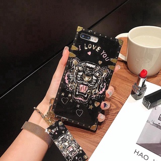เคสโทรศัพท์ For OPPO A16 A15S A95 A94 A8 A31 A94 A91 F15 A73 2020 A72 A52 A92 A53 A93 A15 Reno 4 4F 5 5F 6Z 6 F17 Realme 5 5S 5i 6i 7 7i C17 5S C20 C21 C21Y C25Y 8i 8 X7 6S 6 C25 C11 C15 Find X2 X3 Pro Fashion Brand Tiger Square Phone Case