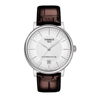 Tissot Carson Premium Powermatic 80 ทิสโซต์ คาร์สัน T1224071603100 สีเงิน น้ำตาล นาฬิกาผู้ชาย