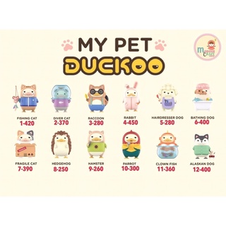 ❣️พร้อมส่ง...แบบสุ่ม&amp;แบบตัวแยก❣️Pop Mart Duckoo My Pet Duckoo Series