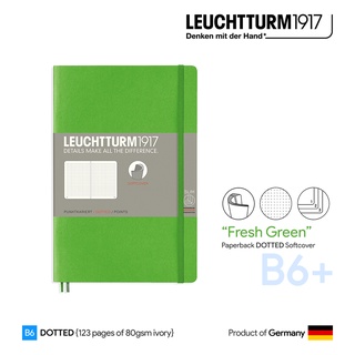 Leuchtturm1917 Paperback (B6+) "Fresh Green" Dotted Softcover - สมุดโน๊ต Leuchtturm B6+ ลายจุด ปกอ่อน สีเขียว