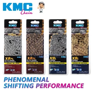 Kmc โซ่ X8 X9 X10 X11 X12 HV408 Z8.3 X8PL Z9 X9L X11EL จักรยาน 116L/118L/126Links MTB/Road จักรยานกล่องจักรยาน Part