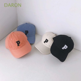 Daron หมวกแก๊ป ผ้าฝ้าย พิมพ์ลายตัวอักษร P Snapback แฟชั่นฤดูใบไม้ผลิ ฤดูร้อน สไตล์เกาหลี สําหรับเด็ก