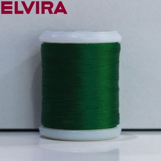 ELVIRA ด้ายเย็บโพลีเอสเตอร์ 2 เกลียว (สีเขียว) ความยาว 500 เมตร (11-8104-0093-2247)