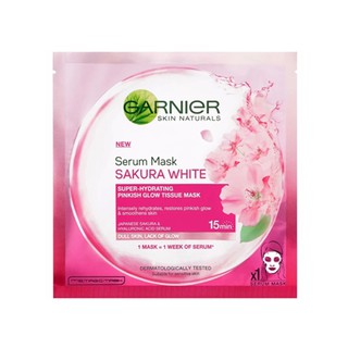 GARNIER การ์นิเย่ สกิน แนทเชอรัลส์ เซรั่มมาส์ก ซากุระไวท์ 32g.