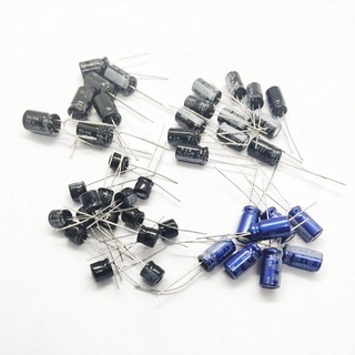 Capacitor C100UF 16V 100UF 25V 100UF35V 100UF50V คาปาซิเตอร์ขาลวด  แพ็คละ 10ตัว