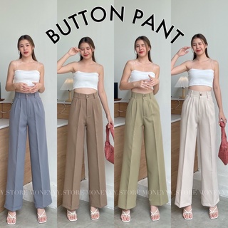 Button pant🧵 กระบอกใหญ่ กระดุมซิปหน้า ทรงสวย เก็บทรง กางเกงทำงาน กางเกงไปเที่ยว