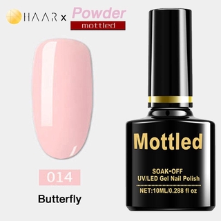 ยาทาเล็บ เจล Gel Nail Polish HAAR x Mottled Powder Tone โทน แป้ง สี ชมพู ผีเสื้อ Butterfly Pink จัดจำหน่ายโดย HAAR Di...