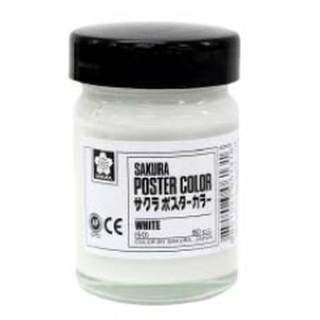 (KTS)สีโปสเตอร์ Sakura 60 c.c. สี White No.50 สีขาว