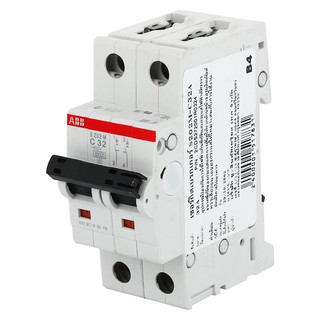 เบรกเกอร์ เซอร์กิตเบรกเกอร์ ABB S202MC32 32A 2P เบรกเกอร์ ตู้ไฟ งานระบบไฟฟ้า MINIATURE CIRCUIT BREAKER ABB S202MC32 32A