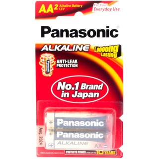 ถ่านอัลคาไลน์ AA PANASONIC LR6T/2B ALKALINE BATTERY PANASONIC LR6T/2B