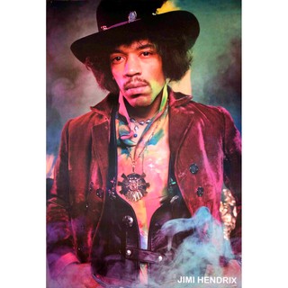 โปสเตอร์ รูปถ่าย นัก ดนตรี ร็อค จิมิ เฮนดริกซ์ JIMI HENDRIX (1963-70) POSTER 24”x35” Inch American Rock Blues Guitar V4