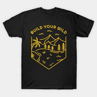 เสื้อยืดโอเวอร์ไซส์GILDAN เสื้อยืด พิมพ์ลาย Build Your Wild - Adventure สําหรับผู้ชาย และผู้หญิง 1S-3XL