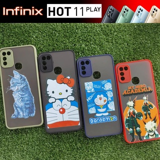 เคส ขอบนิ่ม ปกป้องกล้อง คละลาย สำหรับ Infinix Hot 11 Play