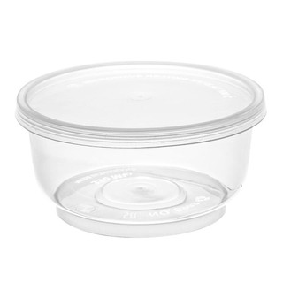 ชามกลมพร้อมฝาใส 350 มล. (แพ็ค25ใบ) Round bowl with clear lid 350 ml (pack of 25)