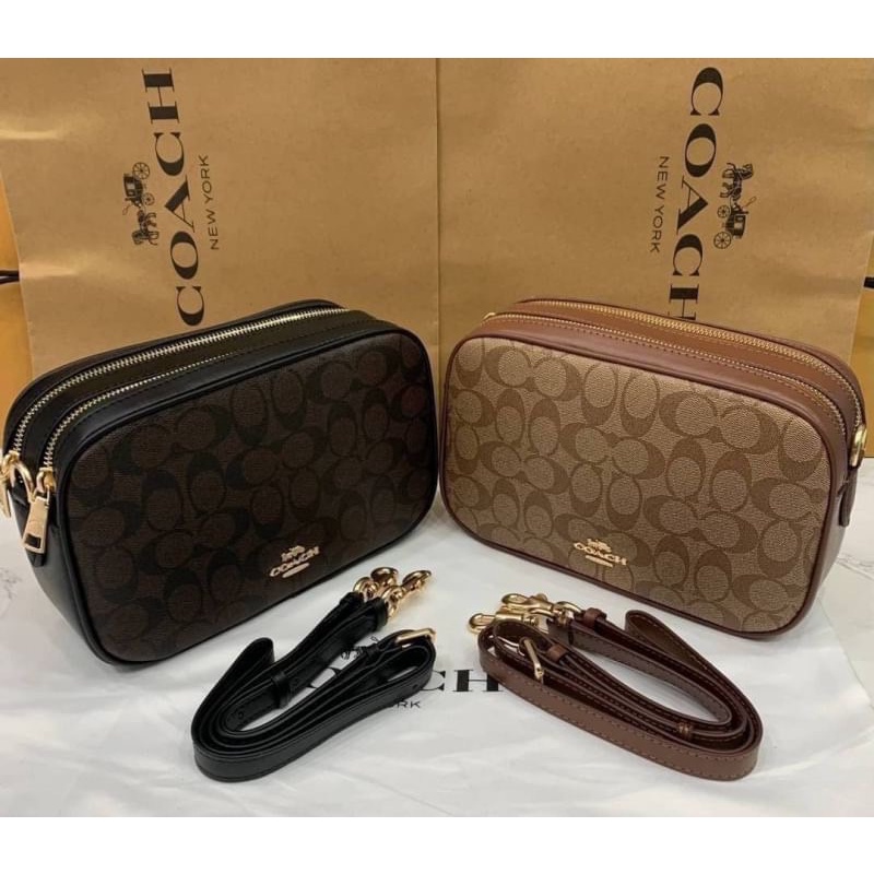 👜Coach กระเป๋าสะพายข้าง 2 ซิป Jes Crossbody