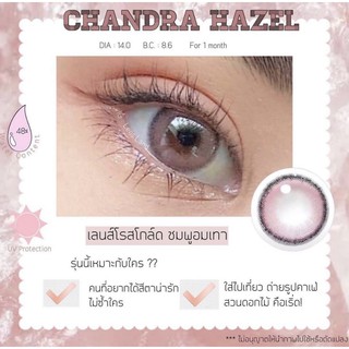 คอนแทคเลนส์รายเดือน รุ่น Chandra Hazel