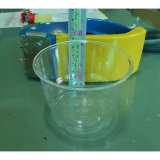 ถ้วยพลาสติก +ฝาเรียบปิดมิดชิด (ขนาดบรรจุ85กรัม) เนื้อถ้วยแข็ง ใส สวย (GPPS) ใส่ขนมบัวลอย ดูดีมาก แพคละ50ใบ พร้อมฝาเรียบ