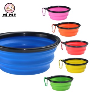 MILLY HOUSE♥Pet portable folding bowlชามอาหารหมา แมว ชามซิลิโคน พกพาสะดวก พับได้ ใส่ได้ทั้งอาหารและน้ำ