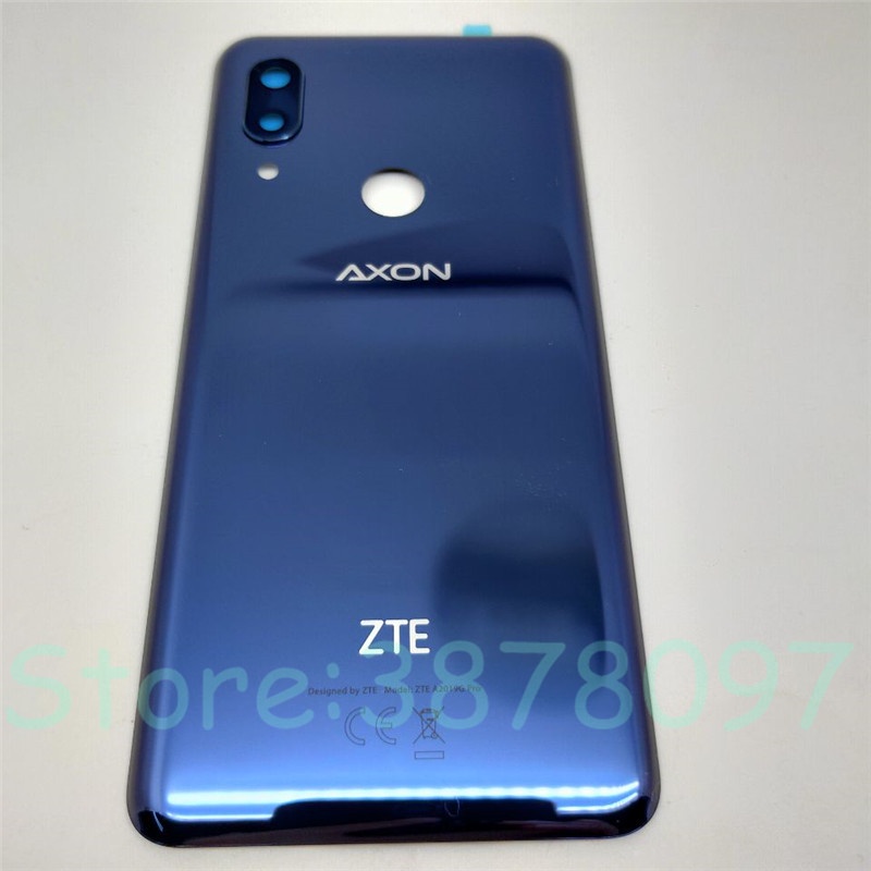 แบตเตอรี่ฝาหลังสําหรับ ZTE Axon 9 Pro A2019 Axon9 Pro A2019g ด้านหลังประตูกรณีพร้อมเลนส์กล้องกระจกเล