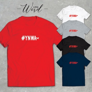 Little Word เสื้อยืดคอกลมแขนสั้นพิมพ์ลาย YNWA สไตล์มินิมอล ทรงUnisex