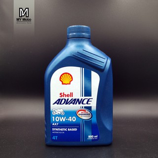 น้ำมันเครื่อง Shell Advance 4T AX7 10W-40 0.8 L