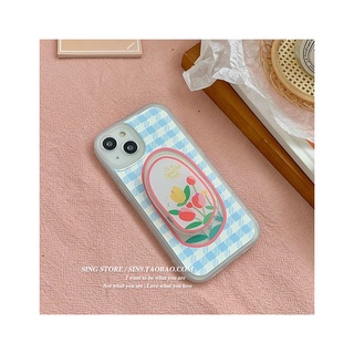 พร้อมส่งในไทย💘 เคสโทรศัพท์ เคส เคสมือถือ เคส TPU เคสนิ่ม เคสทรงรี+ไอริงรีดอกไม้แดงเหลือง TPU-R1775