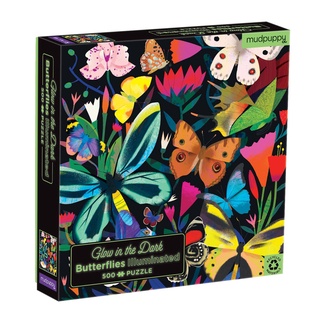 จิ๊กซอว์ 500 ชิ้น ลาย Butterfly Illuminated 500 Piece Glow in the Dark Family Puzzle