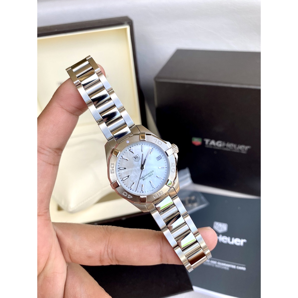 Tag heuer Aquaracer white pearl 32 mm lady watch