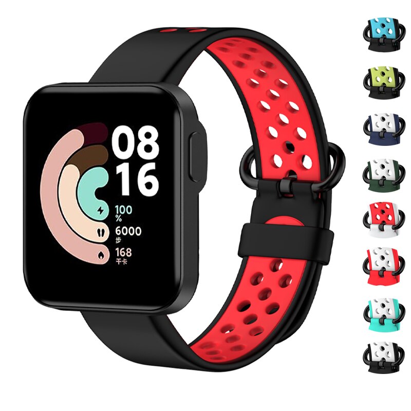 สายนาฬิกาข้อมือซิลิโคน แบบเปลี่ยน สําหรับ Xiaomi Mi Watch Lite Global Version Smart Watch #8