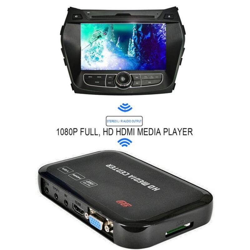 เครื่องเล่น HD PlayerMini Media Player 1080P Full HD HDMI/USB/AV/VGA