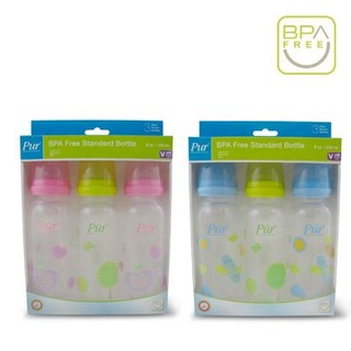 Pur- ขวดนมทรงตรง BPA FREE ขนาด 8 ออนซ์ (แพค 3)