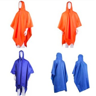 ชุดกันฝน เสื้อกันฝน PVC ทรงค้างคาว Poncho ฟรีไซค์ เลือกสีได้ จำนวน 1ตัว