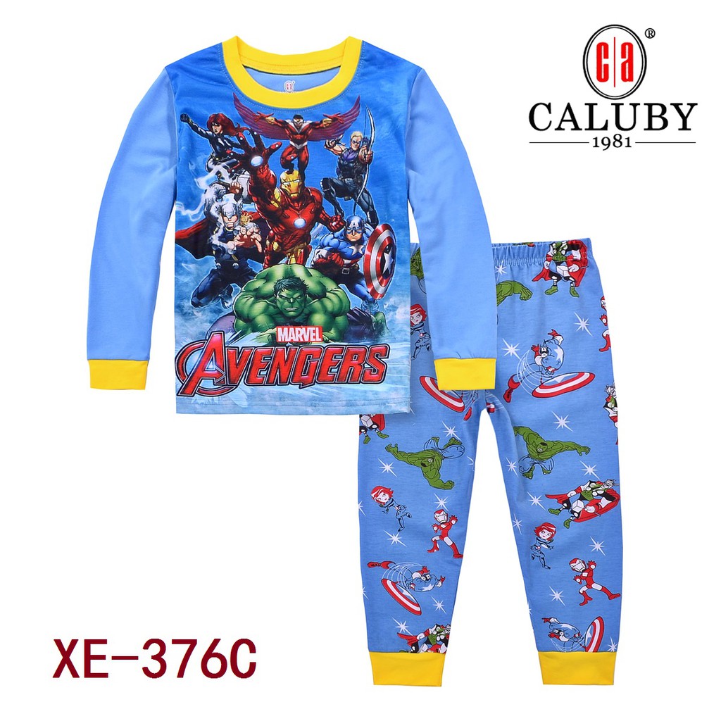 ชุดนอนเด็ก Caluby✯XE-376c ลาย Avenger ไซส์ 2Y 3Y 4Y 5Y 6Y 7Y