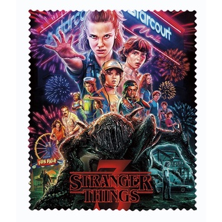 สั่งทำ ผ้าเช็ดแว่นตา ผ้าเช็ดแว่น ผ้าเช็ดเลนส์ ผ้าเช็ดจอ Stranger Things Season 3 ซีรี่ย์ สเตรนเจอร์ ธิงส์