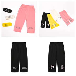 กางเกงเลกกิ้งขายาวสําหรับเด็กผู้หญิงลายการ์ตูน2021