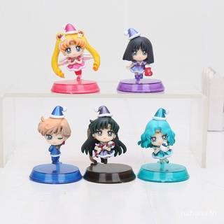 โมเดลฟิกเกอร์ Sailor Moon 25th Anniversary Petit Chara Sailor Moon Dark Kingdom Chrismaspvc ของเล่นสําหรับเด็ก