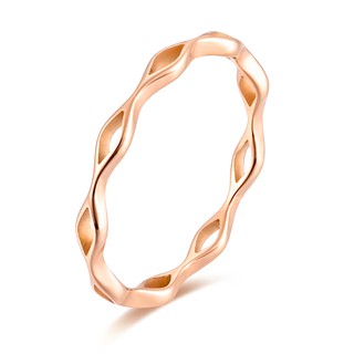 Women Jewelry Titanium Steel Ring Hollow rose gold 
Simple Rings qf005