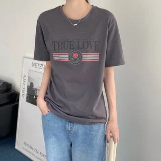 Mollygirl เสื้อยืดคอกลมสกรีนลาย เสื้อยืดคอกลม เสื้อยืด