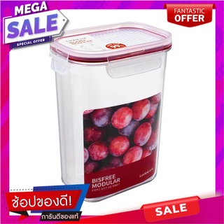 กล่องอาหาร LOCKNLOCK BISFREE 1.2 ลิตร สีเเดง ภาชนะใส่อาหาร FOOD CONTAINER LOCKNLOCK BISFREE 1.2L RED