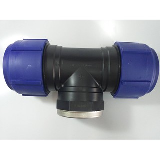 อุปกรณ์ข้อต่อแบบสวมอัด ( Compression Fitting) สามทางเกลียวในขนาด 40mm 50mm 63mm