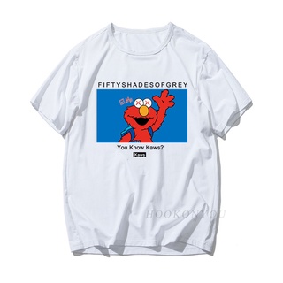 เสื้อยืดแขนสั้น พิมพ์ลาย Sesame Street Spoof Shizuka Nobita kaws ทรงหลวม เข้ากับทุกการแต่งกาย สไตล์สตรีท สําหรับผู้ชาย แ