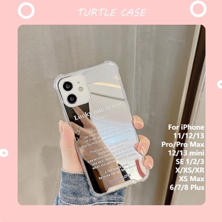 เคสกระจก ลายภาษาอังกฤษ เรียบง่าย สําหรับ iPhone 14 13 12 11 PROMAX XS XR XSMAX SE2020 6 7 8PLUS MINI