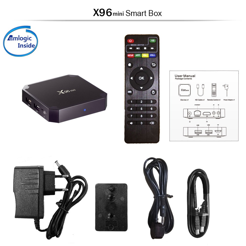 X96 mini TV BOX - Android 7.1.2 S905W 4K Ram 1 GB , Rom 8GB