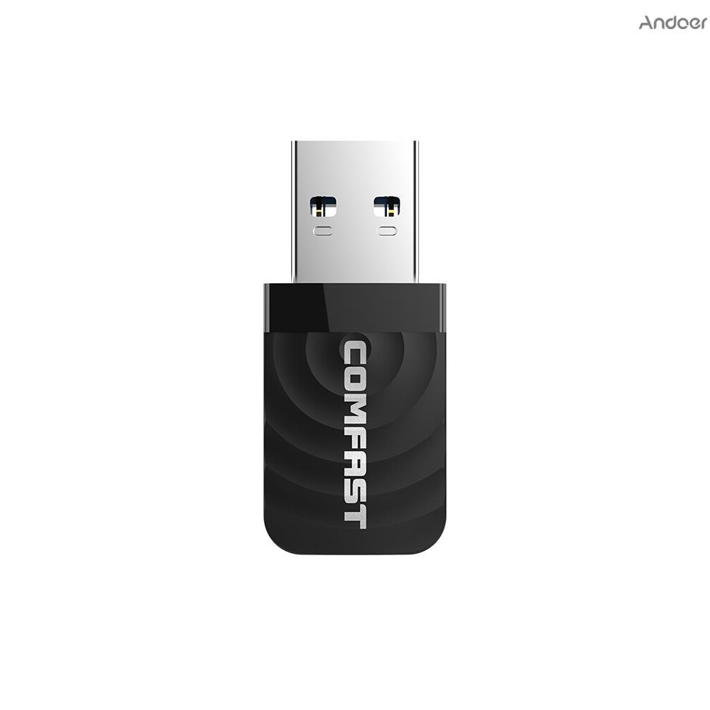 Comfast Cf-812Ac Gigabit อะแดปเตอร์รับสัญญาณเครือข่าย Wifi ไร้สาย Ac 1300Mbps Wi-Fi 2.4G 5.8GHz