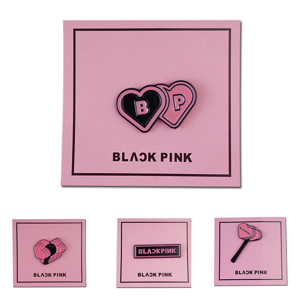 Limited Edition K-Pop Group Finger Black Heart Pink Sleeve MAGNETIC PIN main image 1