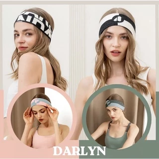 Darlyn - headband ผ้าคาดหัว ผ้าโพกหัว ผ้าคาดผม แบบยืดหยุ่น ดูดซับเหงื่อ (1เส้น ใส่ได้ 4 ลาย)